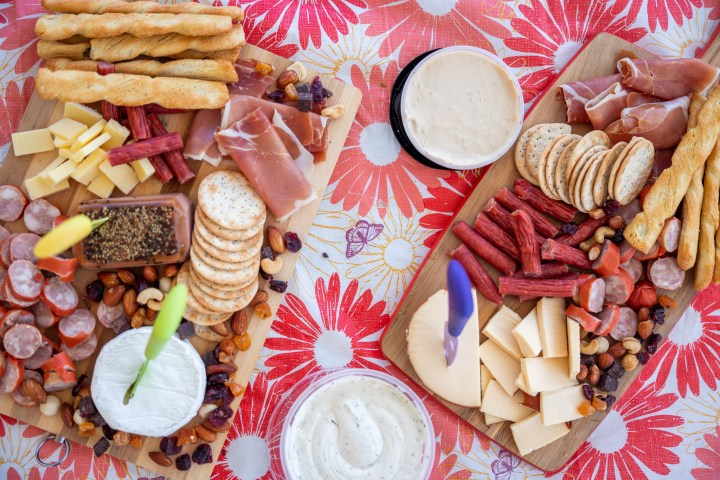 many different types of food on a plate
