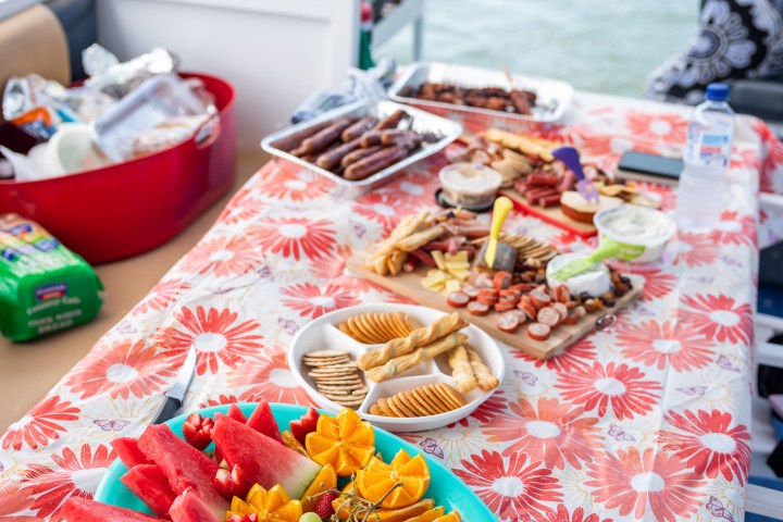 a plate of food on a table