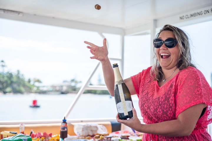 a woman wearing sunglasses
