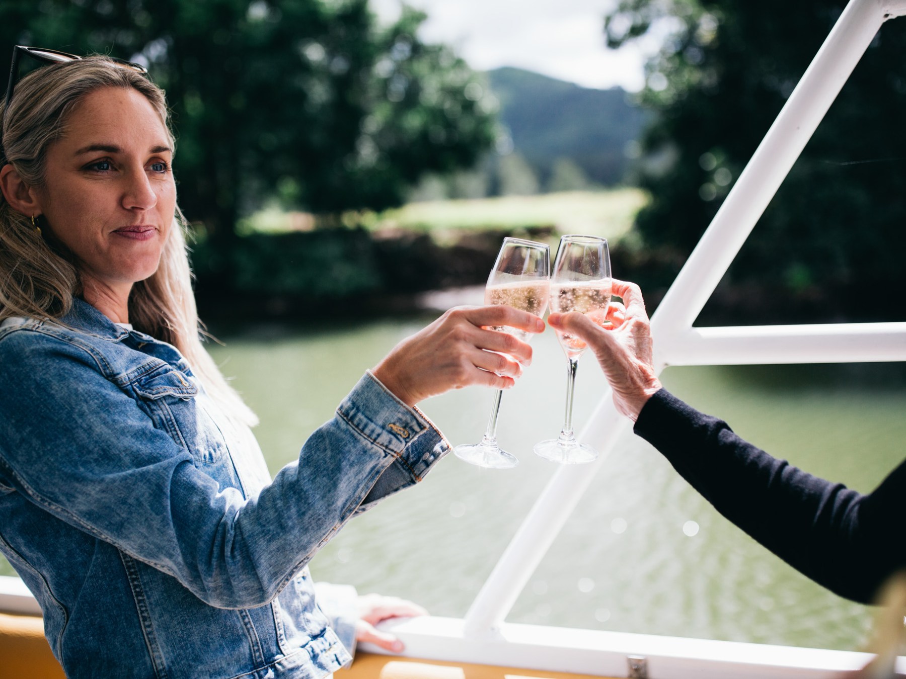 a person in a blue shirt