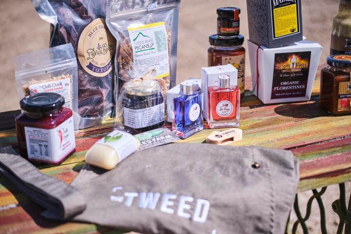 a stack of flyers on a table