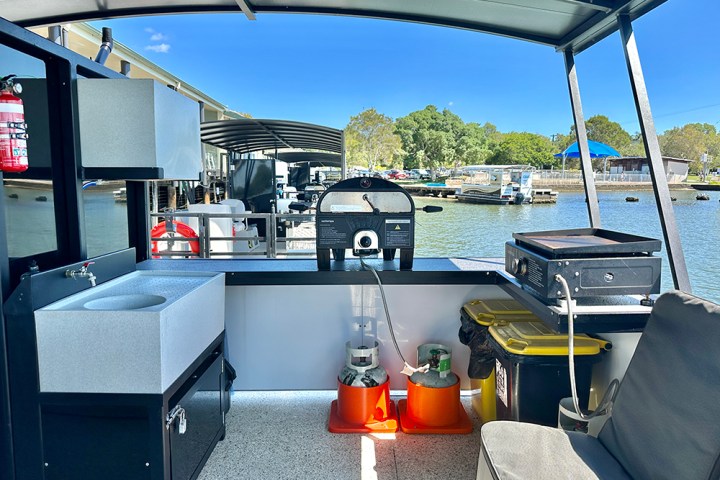 a boat sitting on top of a table
