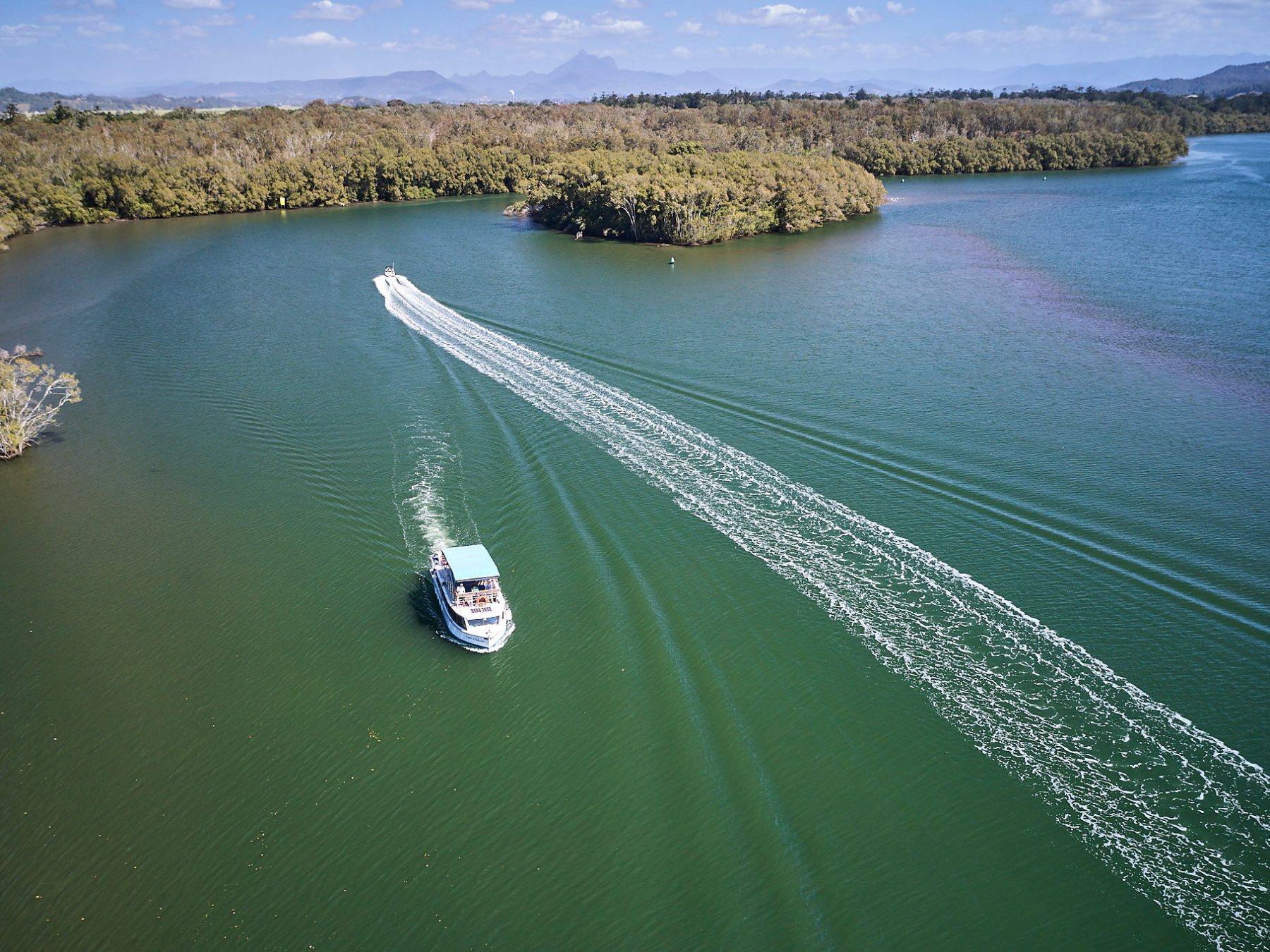 a small boat in a body of water