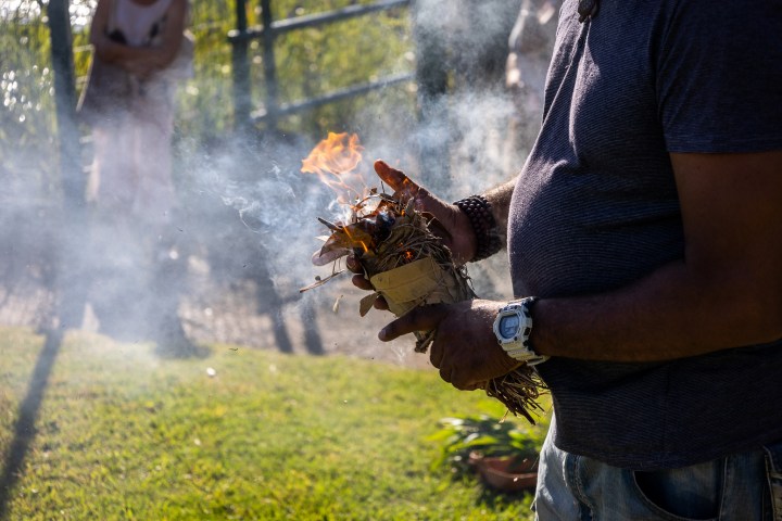 a person that is on fire