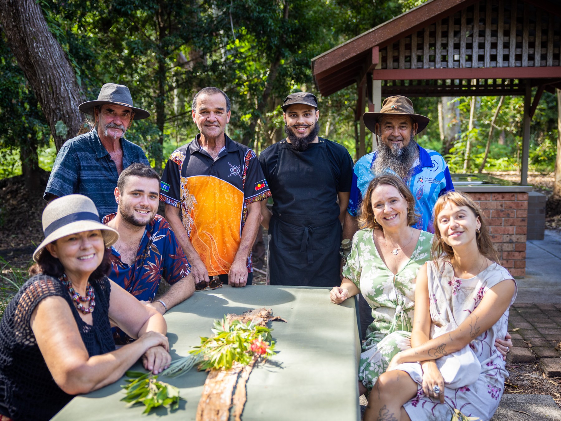 Johnny McPhail et al. posing for the camera