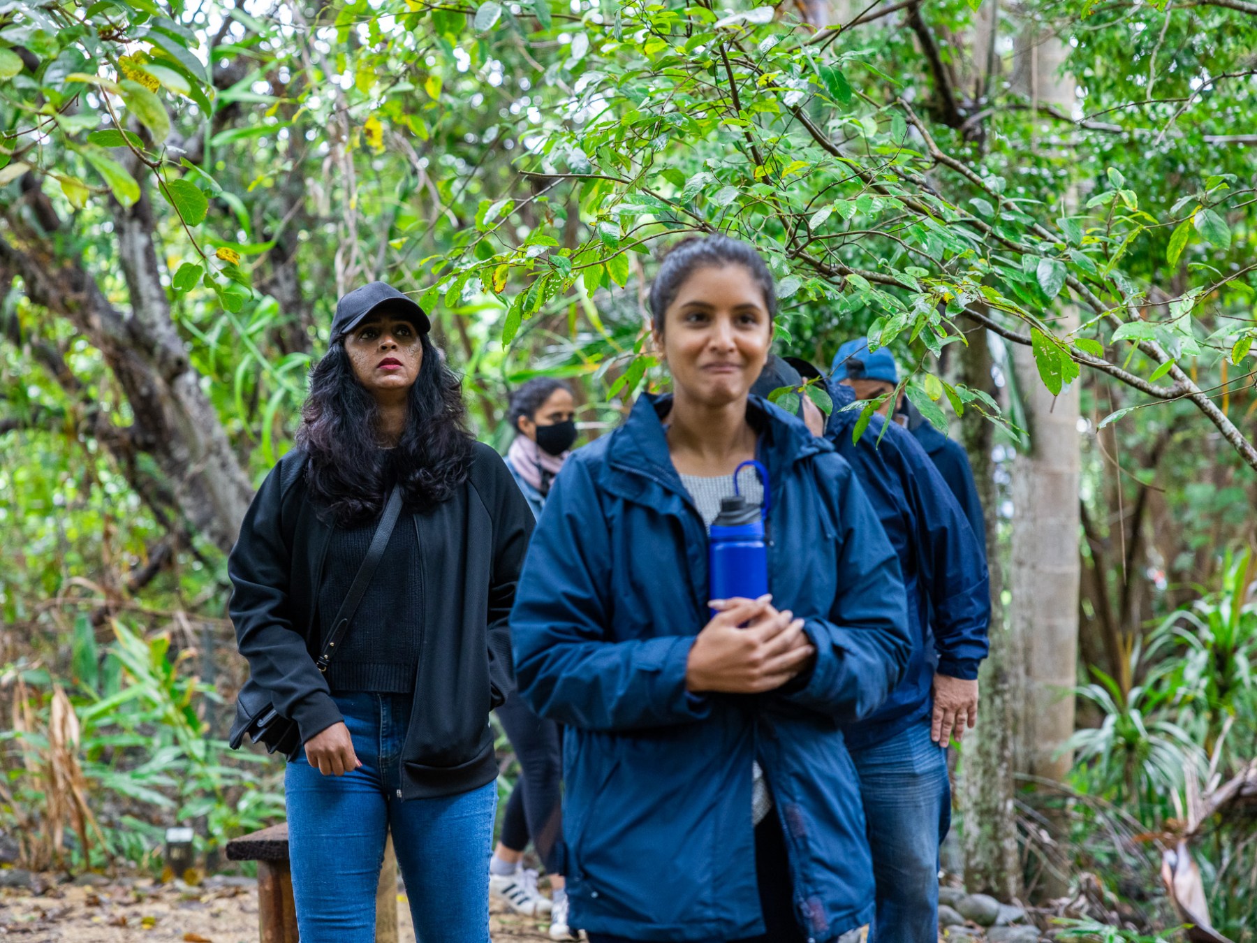 a person standing in front of a tree