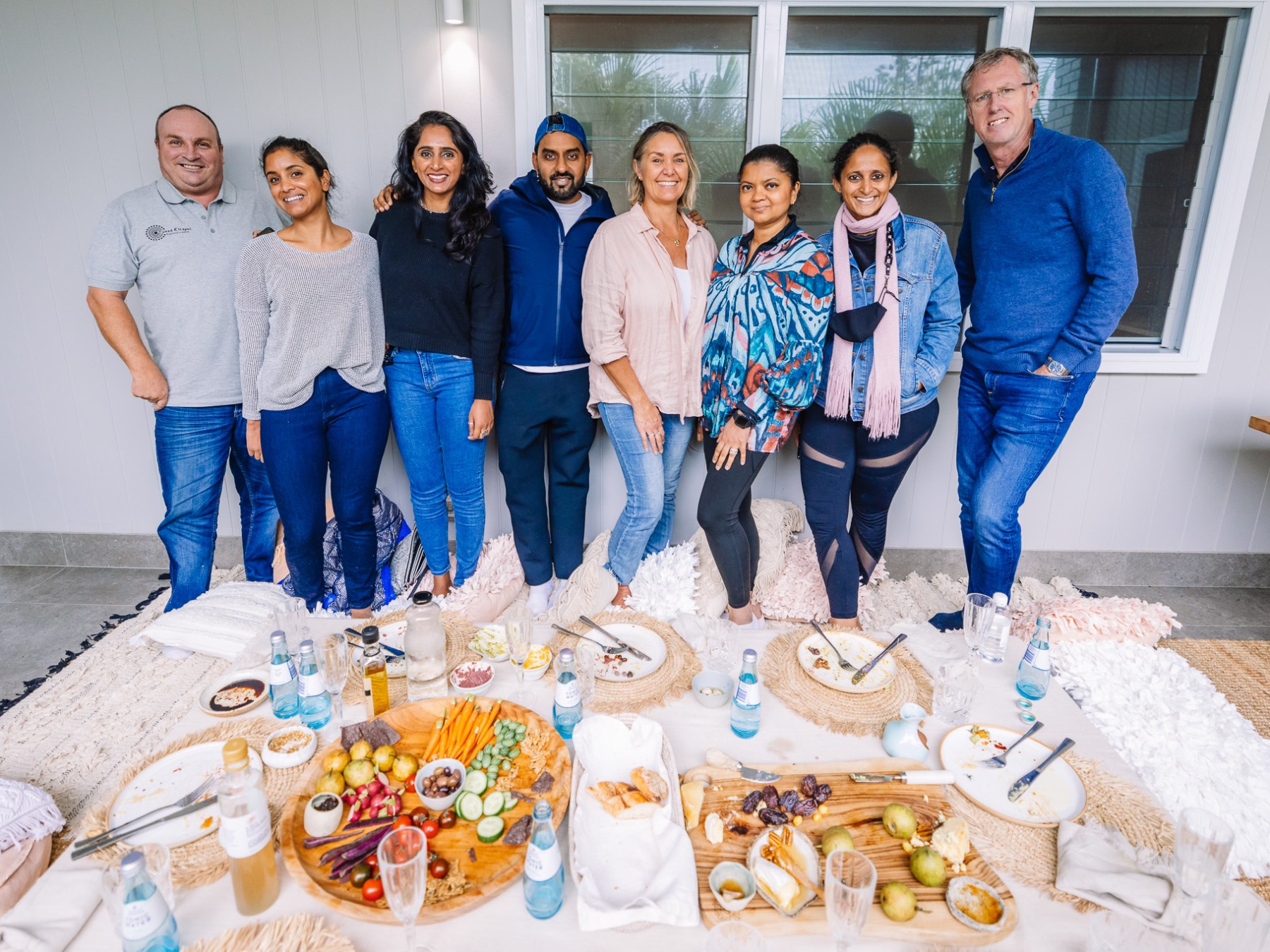 a group of people posing for a photo
